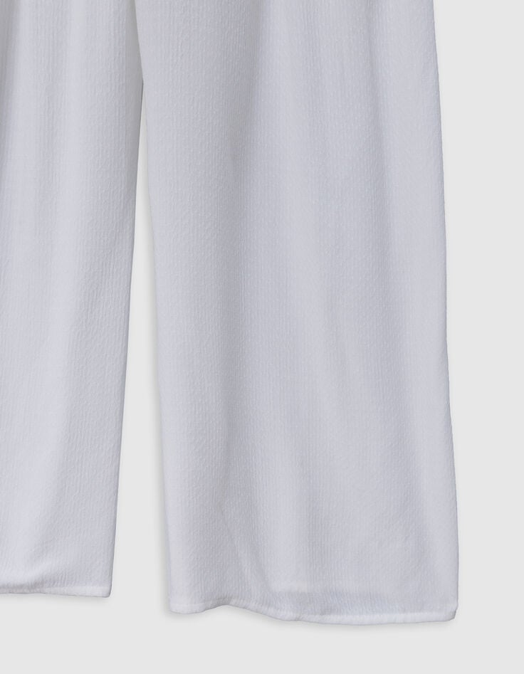 Ikks Combinaison Pantalon écrue Bustier Smocks Fille