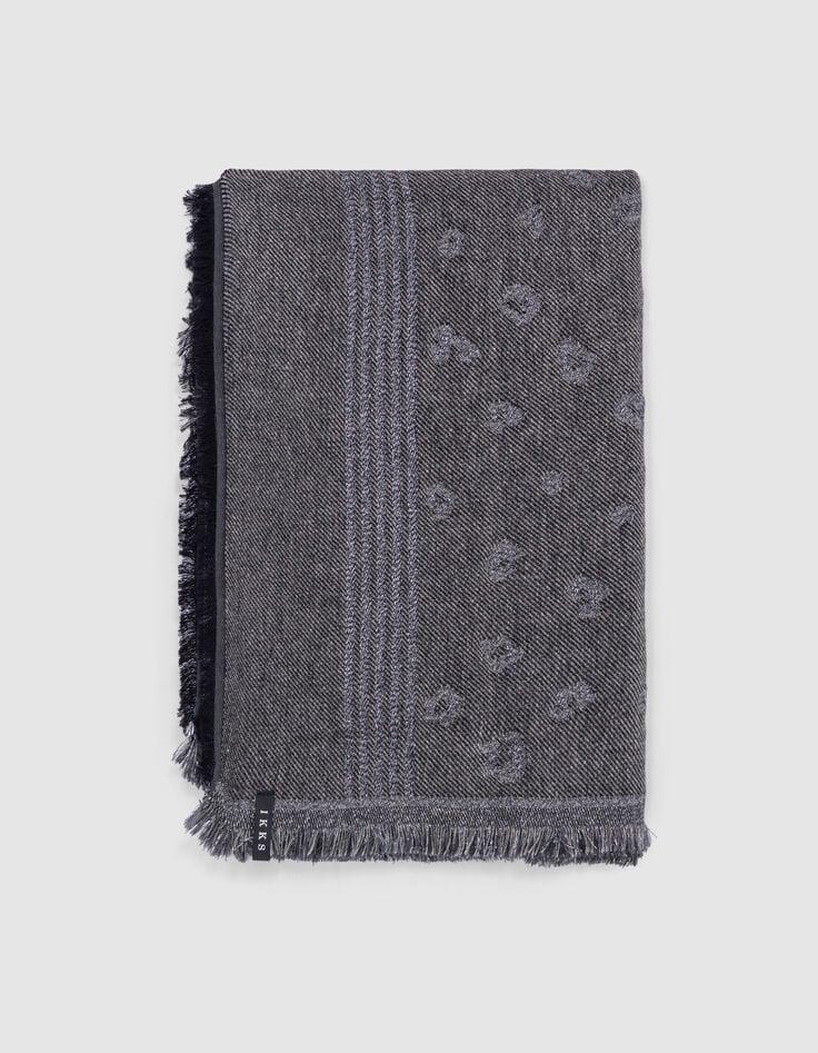 Ikks Etole Grise Jacquard Motif Léopard Et Rayures Lurex Femme