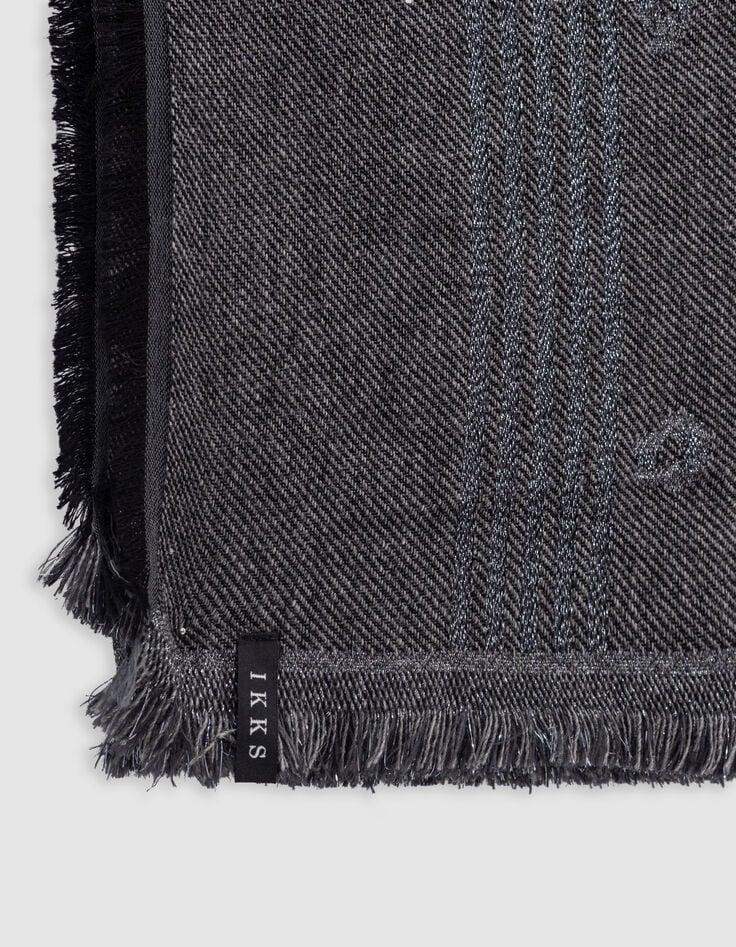 Ikks Etole Grise Jacquard Motif Léopard Et Rayures Lurex Femme