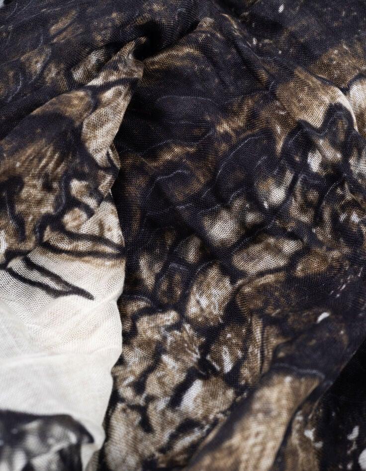 Ikks Foulard Beige Visuel Arty Joconde-dragon Homme