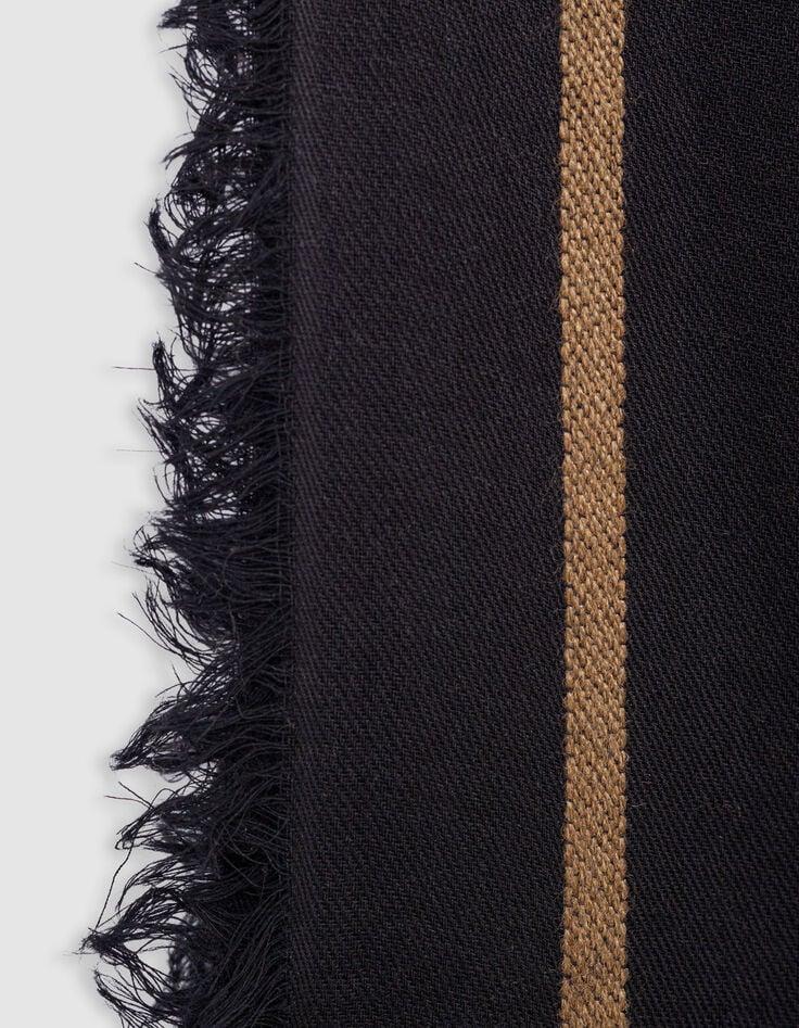 Ikks Foulard Camel Jacquard Têtes De Mort écrues Femme