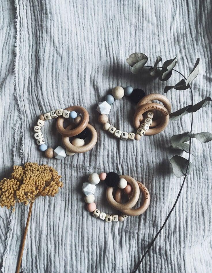 Ikks Hochet En Bois Et Anneau De Dentition TENDRE CACTUS