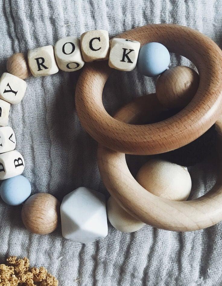 Ikks Hochet En Bois Et Anneau De Dentition TENDRE CACTUS