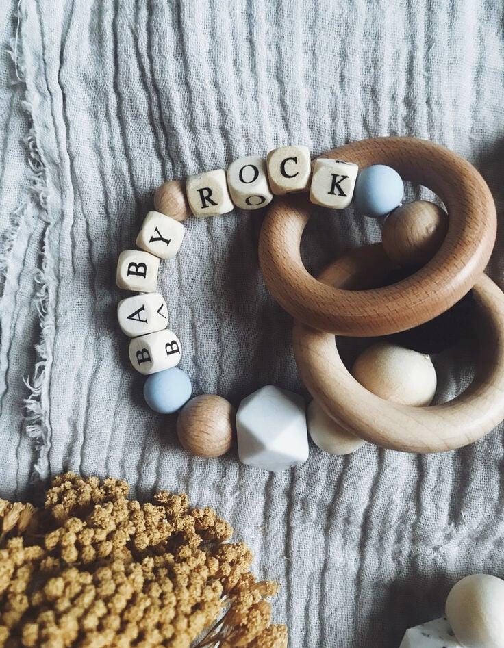 ikks Hochet en bois et anneau de dentition TENDRE CACTUS