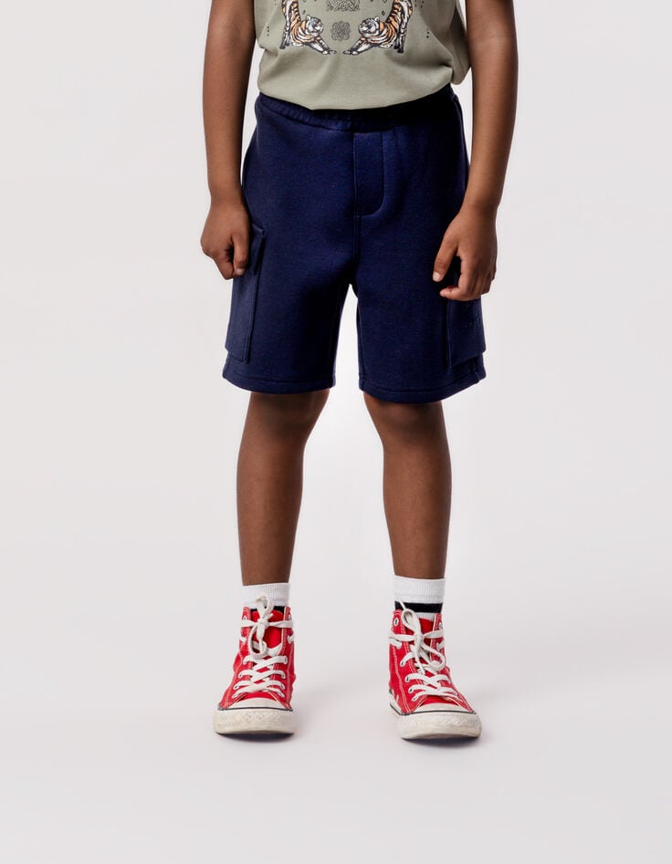 ikks Bermuda BATTLE marine motif palmier garçon