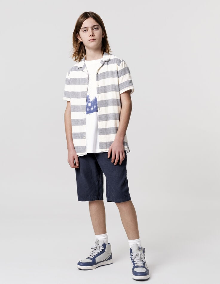 ikks Bermuda CHINO marine garçon