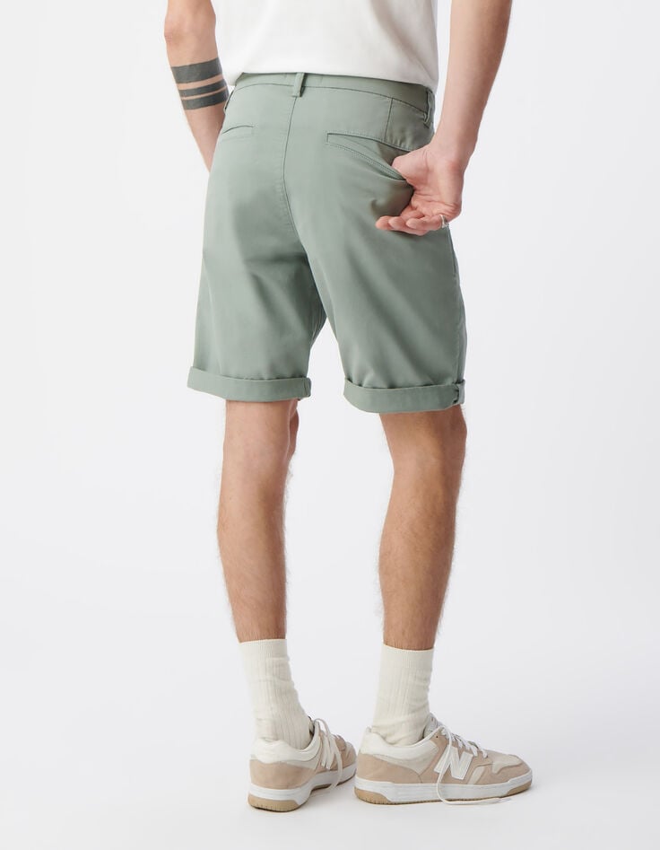 Ikks Bermuda CHINO TAPERED Bleu Gris Homme