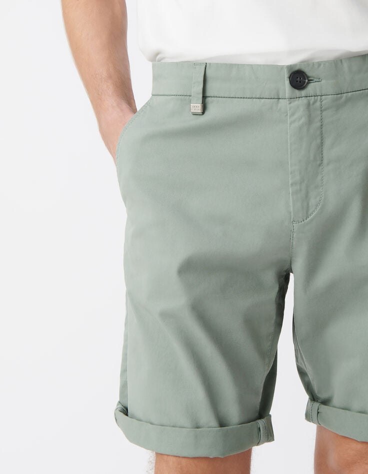 Ikks Bermuda CHINO TAPERED Bleu Gris Homme