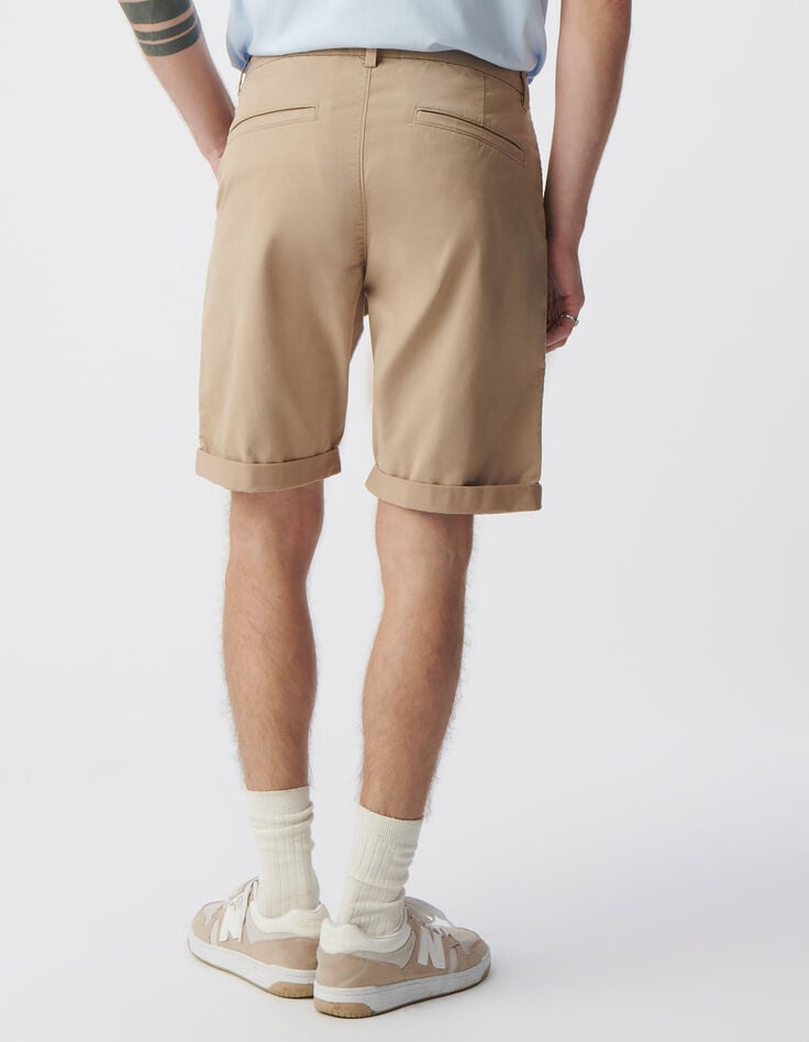 Ikks Bermuda CHINO TAPERED Sable Homme