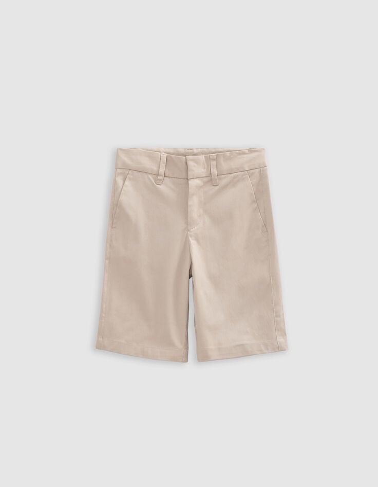 ikks Bermuda de costume cérémonie beige garçon