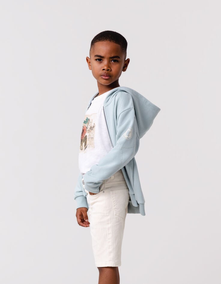 Ikks Bermuda En Jean REGULAR Beige Garçon