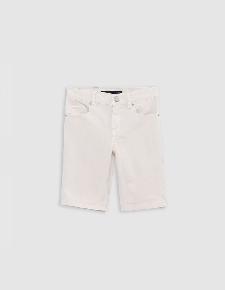Ikks Bermuda En Jean REGULAR Beige Garçon
