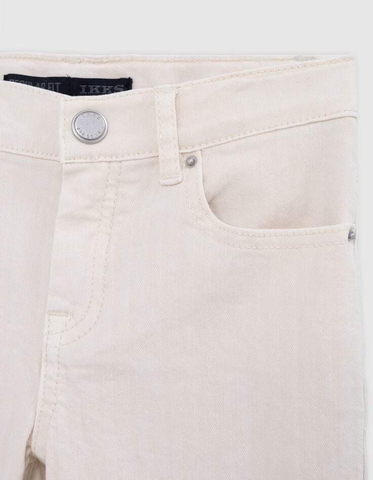 Ikks Bermuda En Jean REGULAR Beige Garçon