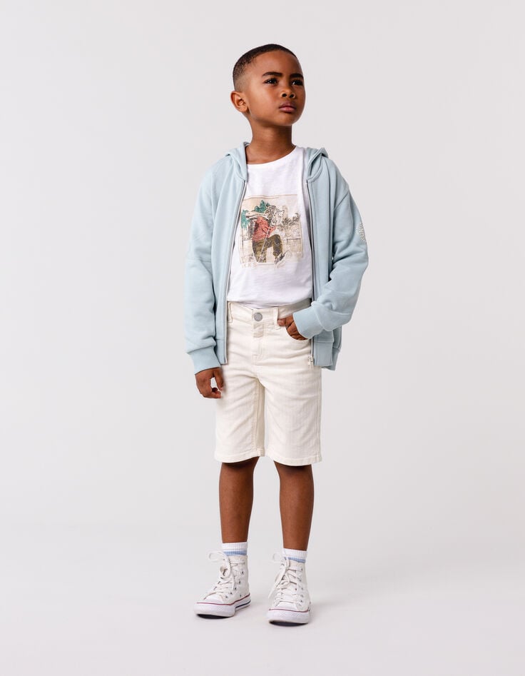 ikks Bermuda en jean REGULAR beige garçon