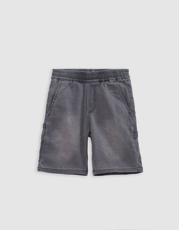 Ikks Bermuda JOGGER LOOSE Gris Waterless Garçon