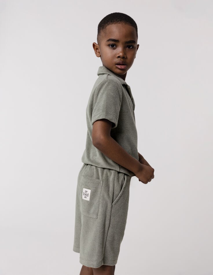 Ikks Bermuda Kaki éponge Garçon