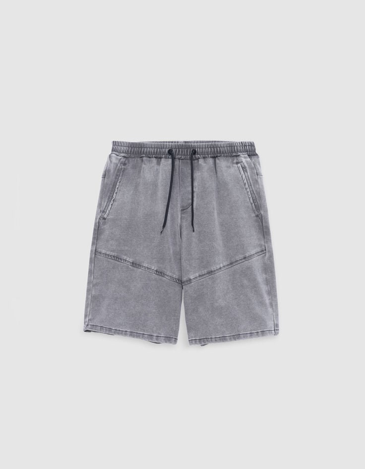 Ikks Bermuda LOOSE En Jean Gris Waterless Garçon