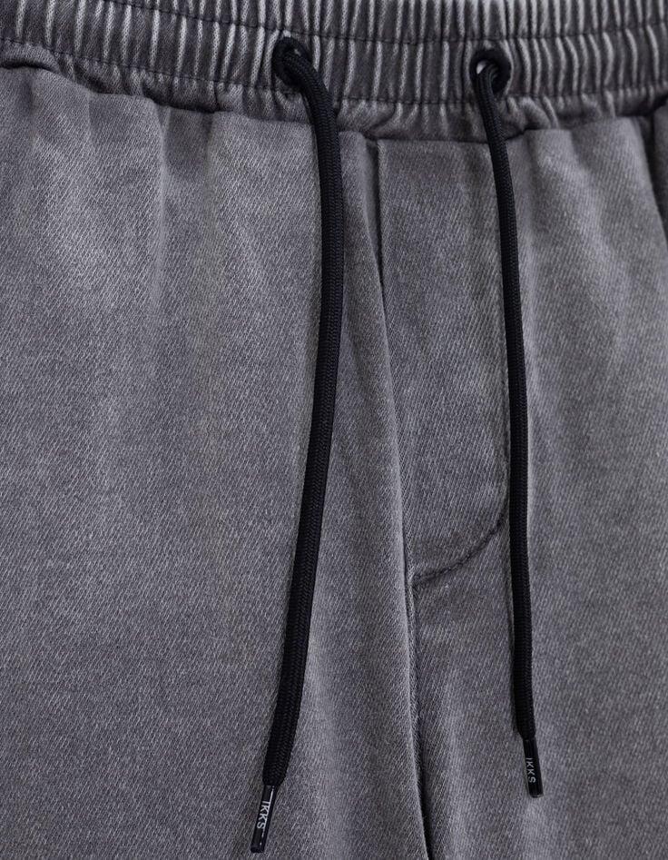 Ikks Bermuda LOOSE En Jean Gris Waterless Garçon