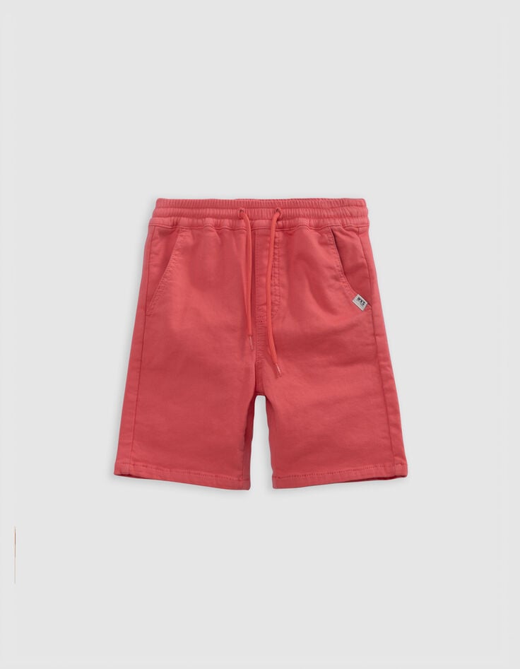 Ikks Bermuda LOOSE Rouge En Maille Garçon