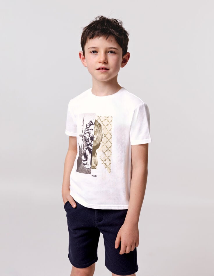 Ikks Bermuda Marine Maille Piquée Garçon