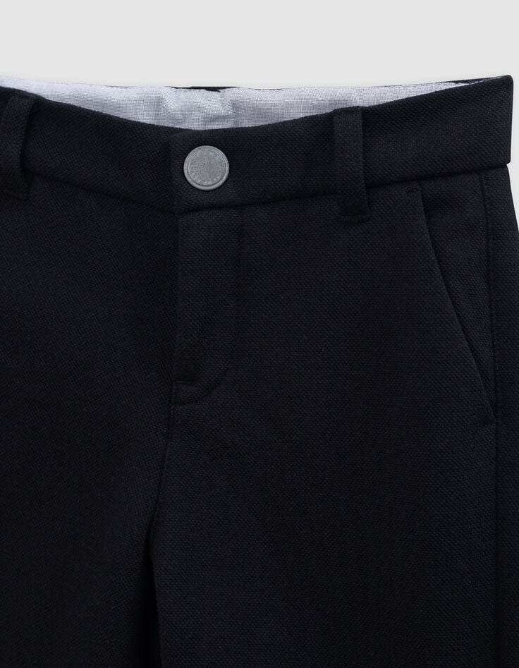 Ikks Bermuda Noir Maille Piquée Garçon