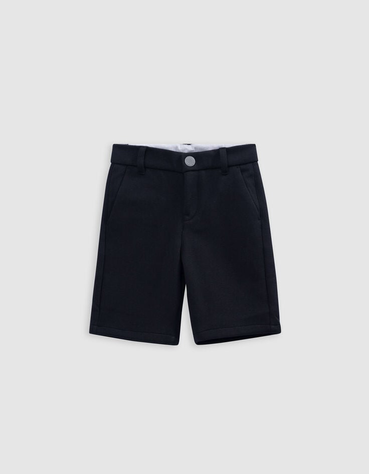 ikks Bermuda noir maille piquée garçon