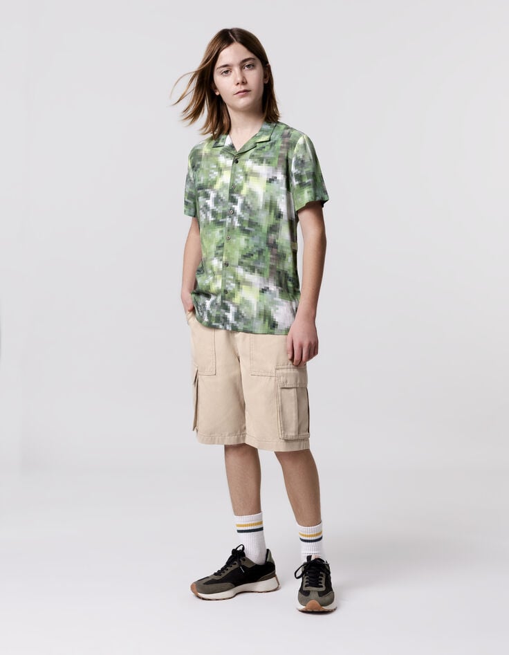 ikks Bermuda RELAXED beige forme battle garçon