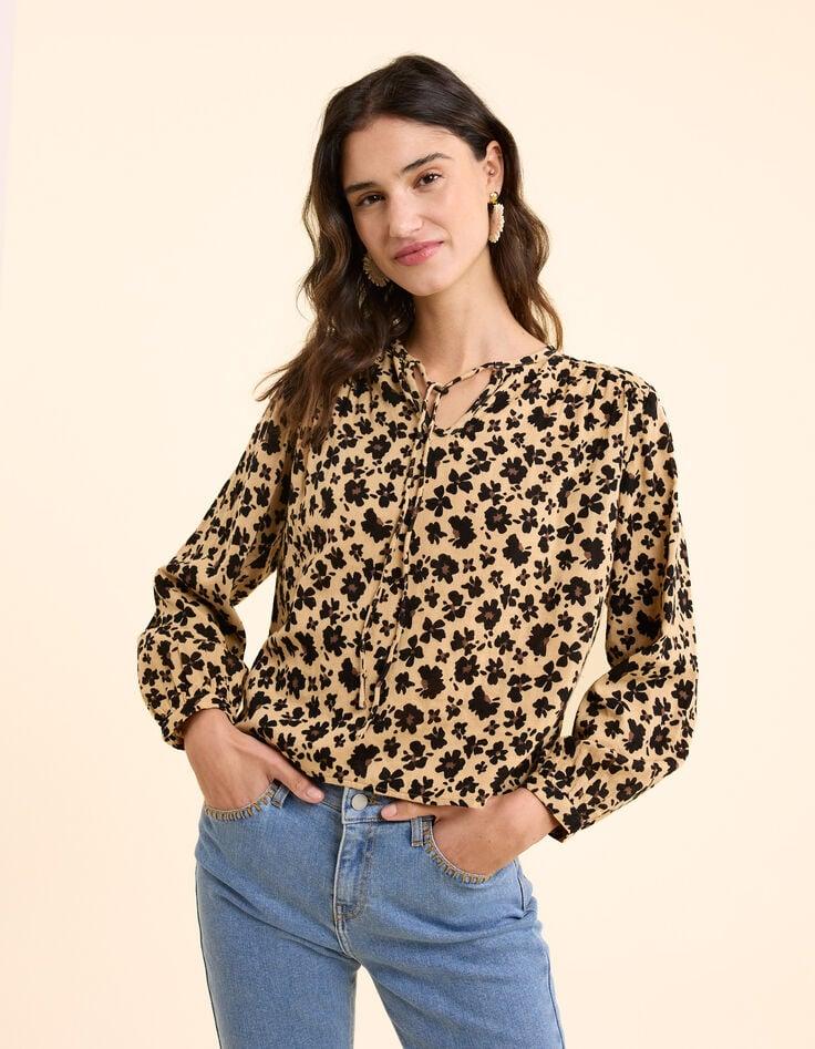 ikks Blouse beige imprimé léo floral I.Code