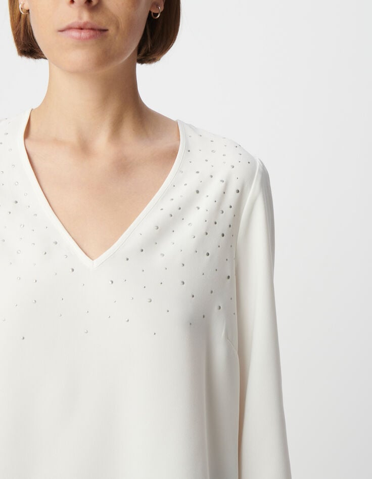 Ikks Blouse écrue Décor Clous Femme