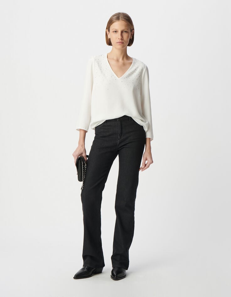 ikks Blouse écrue décor clous Femme