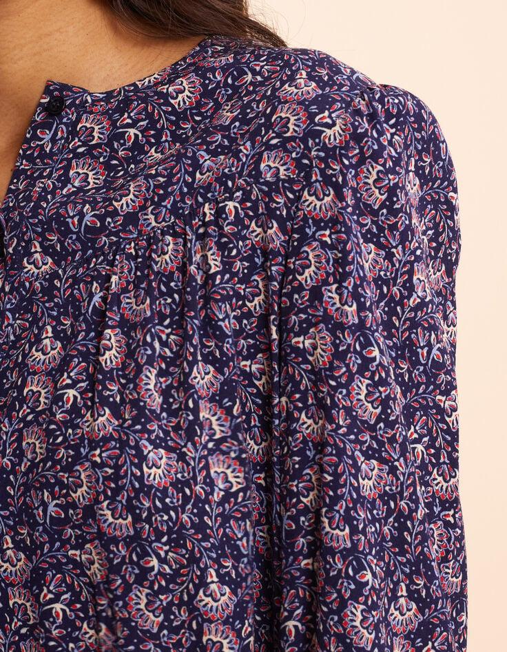 Ikks Blouse Marine Imprimé Floral Rock I.Code