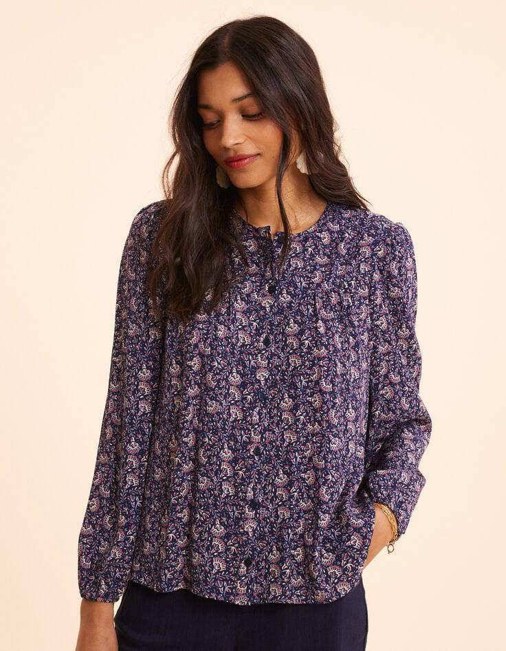 ikks Blouse marine imprimé floral rock I.Code