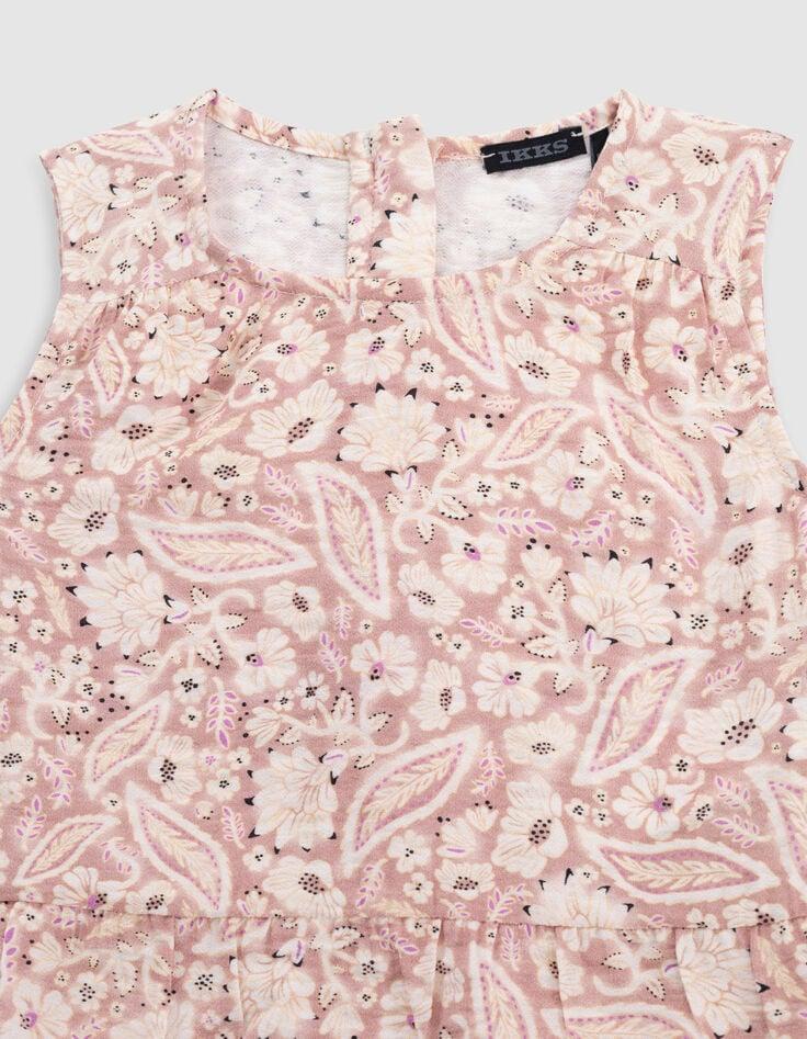 Ikks Blouse Rose Imprimé Cachemire Floral Fille