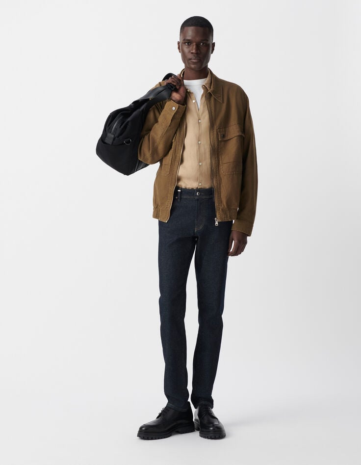 ikks Blouson bronze coton lin esprit army Homme