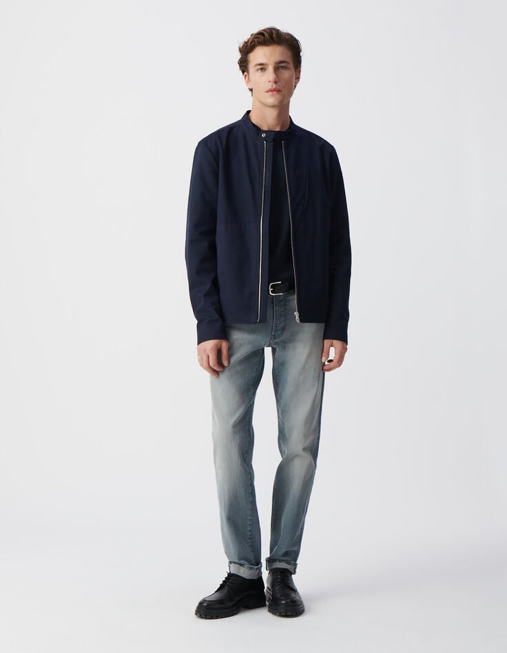 ikks Blouson marine à col pressionné Homme