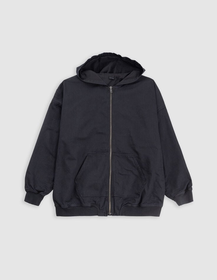 Ikks Blouson Noir à Capuche Fille