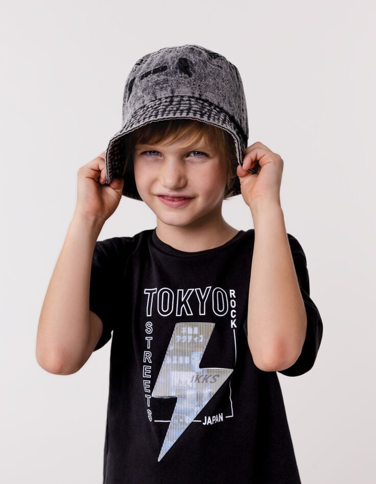 Ikks Bob En Jean Gris Avec Broderies Garçon