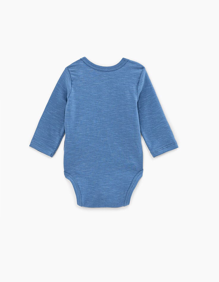 Ikks Body Bleu à Personnaliser En Coton Bio Bébé