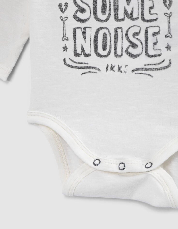 Ikks Body Milk à Message Et Skull Coton Bio Bébé