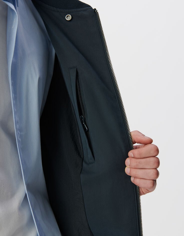 Ikks Bomber Encre Nylon Velouté Homme