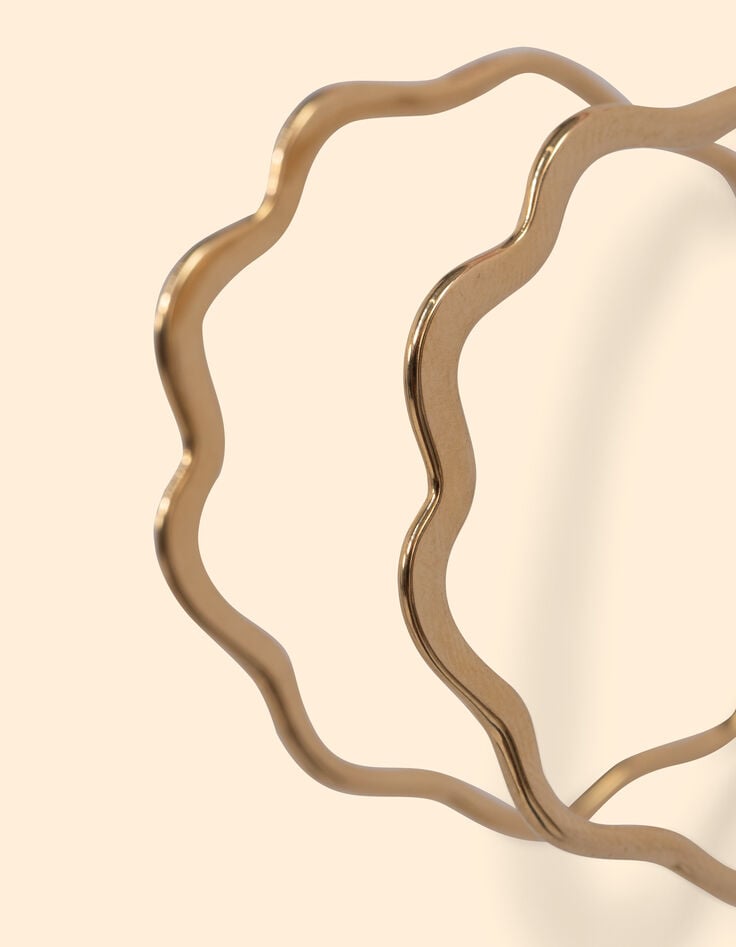 Ikks Boucles D'oreilles Créoles Crantées I.Code