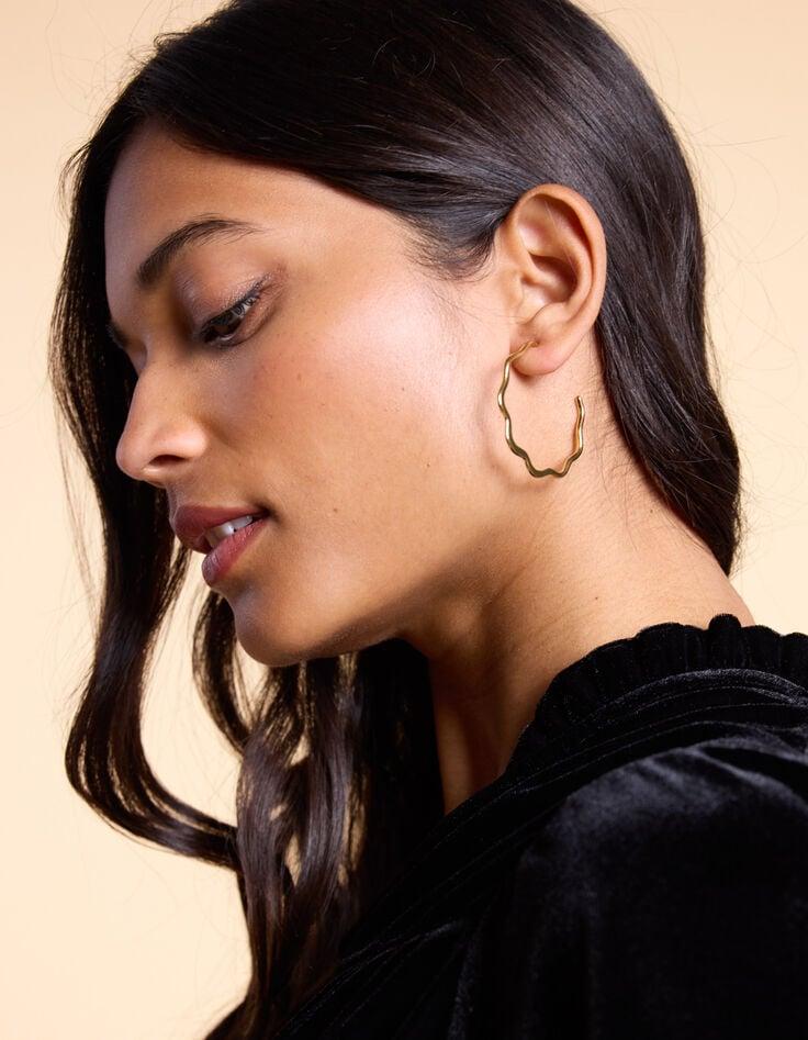 ikks Boucles d'oreilles créoles crantées I.Code