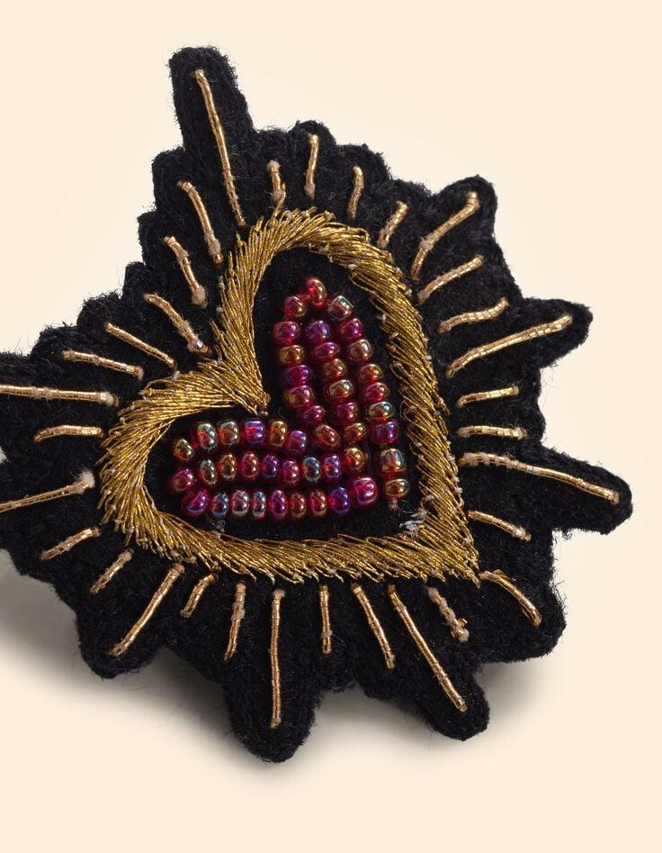 Ikks Broche Cœur Brodée I.Code