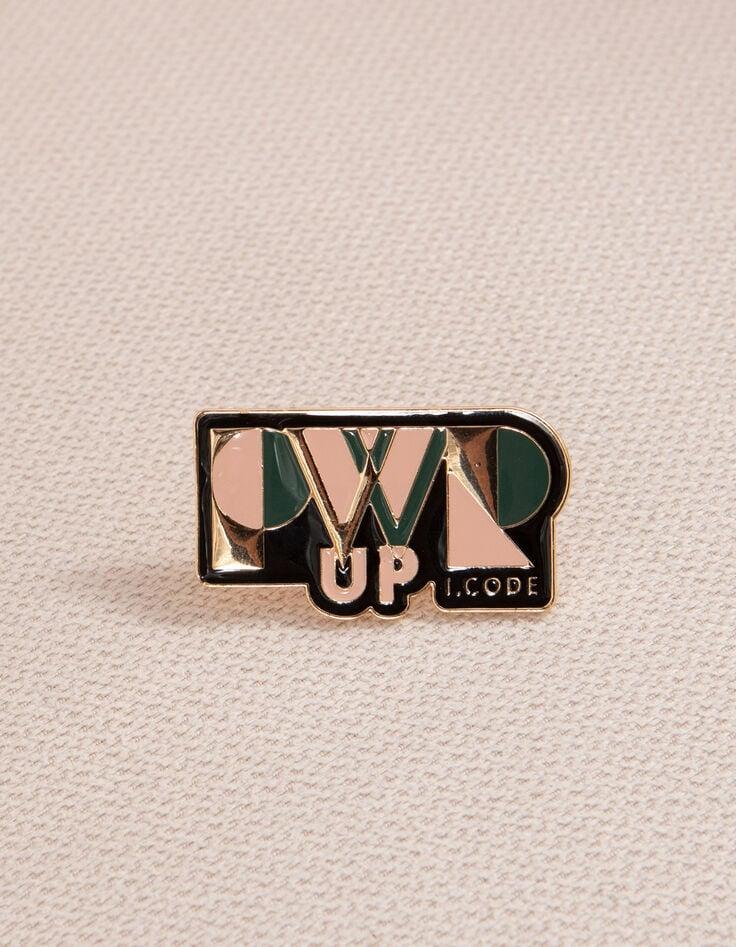 Ikks Broche Message Métal I.Code