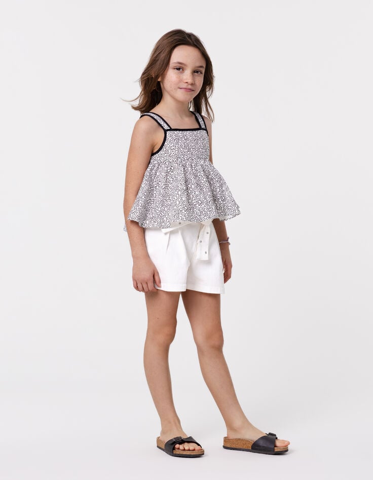 Ikks Caraco Noir Imprimé Graphique Fille