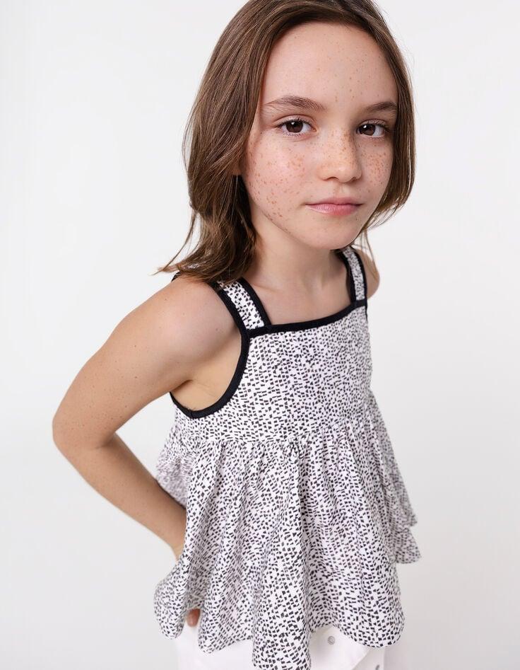 ikks Caraco noir imprimé graphique fille