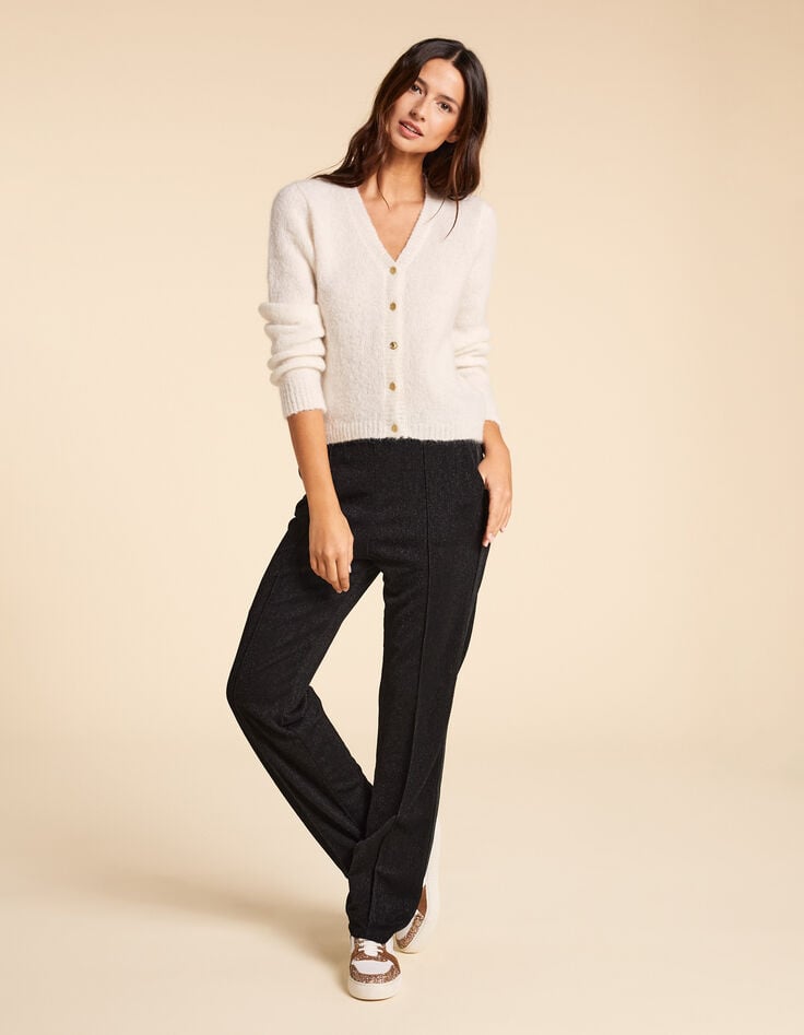 Ikks Cardigan Blanc Cassé Tricot Fantaisie I.Code