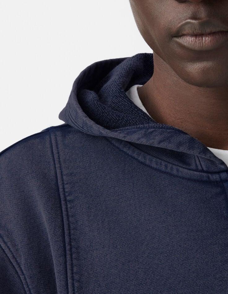 Ikks Cardigan Encre à Capuche Molleton Zippé Homme