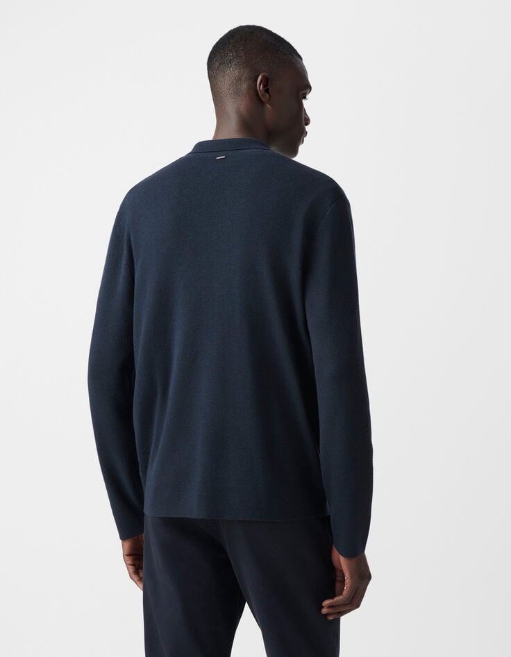 Ikks Cardigan Encre Tricot Zippé Homme