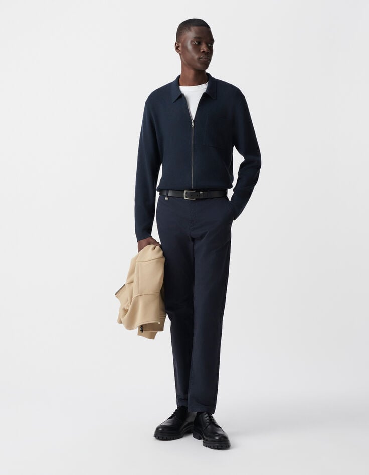 ikks Cardigan encre tricot zippé Homme